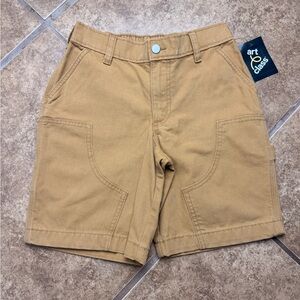 Art Class Boys Tan Utility Shorts Size 6/7 Elastic Waist Pockets NWT